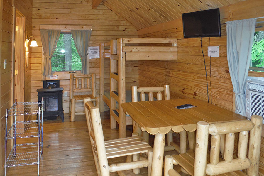 Deluxe Cabin Interior at Scenic View Campground