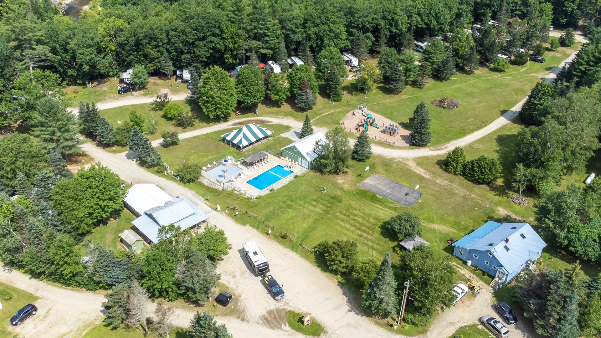 Aerial View of Scenic View Campgroun